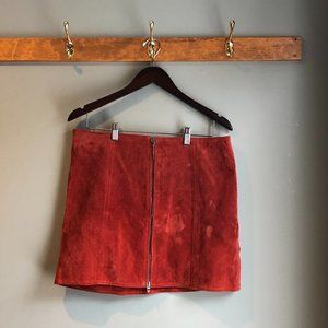BLANKNYC - Red suede skirt